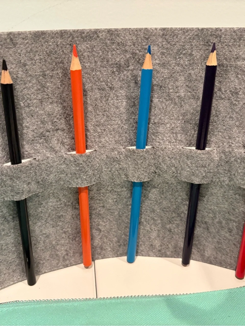 Colored Pencils Roll-Up Holder & Canvas Pencil Case Lots of Color